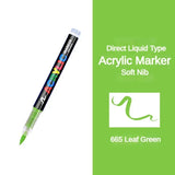 16 Colors Direct-liquid Acrylic Marker Pen Waterproof Pen Soft Brush Nib for Glass Stone Metal Glass Art Supplies Stationery