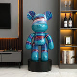 AOOKMIYA ART+ Creative Gifts Luxury Floor Standing Bear Ornament Sculpture Creative Luxury Living Room Decoration Ornament Decoration Sofa TV Cabinet