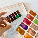AOOKMIYA New 10 Color White Night Watercolor Paint Layered Color Master Precipitated Color Artist Painting  Aquarelas Art Supplies