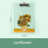 Starry Sky Series Writing Board Clip Kids Stationery A4 Paper Acrylic Pad Splint Transparent Feather Clipboard School Supplies