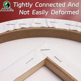 AOOKMIYA Marie's Round Prepared Canvas,Circular Blank Stretched Canvas for Acrylic,Gouache, Tempera,Flow Pouring Paint,for Childs,Adults