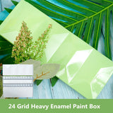 Heavy Enamel 24 Grid Solid Watercolor Paint Box Dust-proof Box Portable Palette Art Paint Empty Box Artist Art Supplies