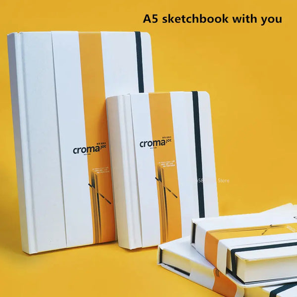 Art Students Thick Hand-drawn Sketchbook Mini Portable Watercolor Book A5 Oil Sketching Paper Hard Cover Outdoor Sketching