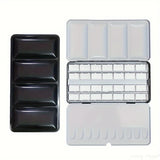 Watercolor Paint Palette and Set Watercolor Tin Box, Metal Palette Paint Case with Lid Empty with Storage Bag for Travel Artist