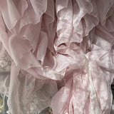 Pink Rococo Style Flounces Curtain Shop Window Decoration Gauze Curtain Multi-Layered Lace Bedside Curtain Bedroom Decor