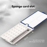 28Grid Folding Watercolor Palette Watercolor Paint Tray Box Metal Renovate Cover Pigment Box Painting Tool Artistic Supplies