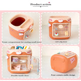 Cute Pig Pen Holder Student Stationery Gift Children Girl Ornaments Desk Storage Box Desk Accessories Large Capacity Pen Holder