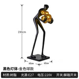 AOOKMIYA ART+ Creative Gifts Creative humanoid sculpture floor lamp ball designer exhibition hall living room lobby large figure FRP ornaments