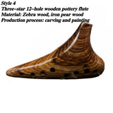 AOOKMIYA Wooden Ocarina 12 Holes Alto C Tone Sound Therapy Professional Performance Ocarina Beginner Original Musical Instruments AOOKMIYA.COM
