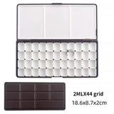 AOOKMIYA Empty Palette Watercolor Pigment Plastic Packaging Box 24/48 Grid Watercolor Storage Box Student Paint Pallet Art Supplies