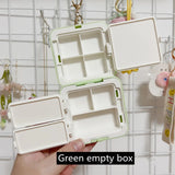 AOOKMIYA 24/48 Grid Portable Watercolor Paint Box Foldable Painting Palette Mini Watercolor Packing Moisturizer Box Travel Art Supplies