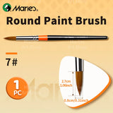 AOOKMIYA Marie's Round Paintbrushes for Acrylic,12 Sizes with Nylon Hair Paint Brushes for Acrylic,Oil,Tempera,Canvas for Adults
