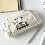 Pochacco Anime Kawaii Pen Bag Cute Cartoon Student Pencil Box Stationery Case Large Capacity Cosmetics Storage Bag Gifts