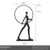 Hotel Lobby Large Figure Floor Ornaments Sales Office Model Room Window Abstract Art Soft Decoration Sculpture