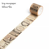 Antique Hand Account Material and Paper Tape European and American Retro English Text Hand Account Decorative Stickers