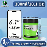 AOOKMIYA 1pc Marie's Professional Acrylic Pigment,Yellowish Green,100/300 ml(3.38 oz/10.1 oz),Perfect for Rock, Glass,Canvas,Adult,Artist