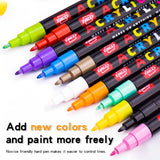 120/168-Color Acrylic Paint Marker Pen Sets - Ideal for Artists. Use on Rock Painting, Glass, Ceramic, Fabric, DIY Cards