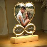 AOOKMIYA ART+ Creative Gifts Personalized Anniversary Women Men Couples Gifts Custom Photo Love Frame Acrylic Plaque Valentine's Day Giftware for Him Her
