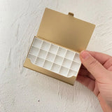 AOOKMIYA Portable Palette Ultra-thin Business Card Holder Watercolor Box 12/24/36 Grid Paint Tray Artist Travel Painting Supplies