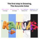 Huion Kamvas 13 Gen 3 Drawing Display 13.3" Art Tablet+Anti-sparkle Canvas Glass, 99% sRGB, PenTech 4.0 16384 Pen Pressure