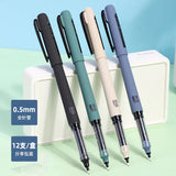 Deli 4 Pcs0.5mm Black Ink Straight Liquid Ballpoint Pen Office Supplies Student School Supplies Stationery For Writing