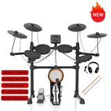 Electronic Drum Set HQC-10 With Real Kick Drum Pedal Convenient 5-drum, 4-cymbal all-silicone Electronic Drum Kit