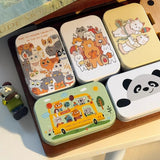 AOOKMIYA Portable Palette Watercolor Paint Repackaging Iron Box Paint Storage Box Nail Art Paint Tray Student Travel Art Supplies