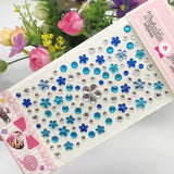 AOOKMIYA New Stickers On The Face Rhinestone Makeup Bright Face Art Sticker Children's Temporary Tattoo Rhinestone For Strasse Makeup