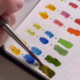 AOOKMIYA Schmincke Master Watercolor Paint Subpackage Six Primary Color Set Solid Watercolor Portable Paint Box Art Supplies