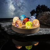AOOKMIYA Fantasy Colorful Glass Star Ball Luminous Planet Astronomy Planets Ball Fantastic Style Home Decoration Cosmic Model Xmas Gift