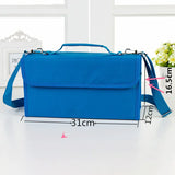 New Marker Sketch Pen Pouch Portable Student Outdoor 80 Holes Organizer Canvas Handmade Drawing Large Capacity Brush Bag