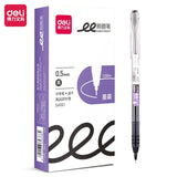 Deli 4 Pcs 0.5mm Black Ink Large-capacity Quick-drying Gel Pen School Supplies Signing Pen Gift Stationery Office Supplies