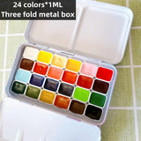 AOOKMIYA Japan GEKKOSO Moonlight Village Transparent Watercolor Paint Sub-pack 24 Color Macaron Ancient Style Watercolor Art Supplies