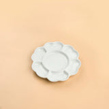 AOOKMIYA Plum Blossom Ceramic Palette Mixed Color Pigment Palette Round Ceramic Tray for Watercolor Gouache Painting Art Supplies