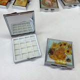 AOOKMIYA 16/18 Grid Watercolor Palette Mini Paint Packaging Tin Box Student Portable Watercolor Box Aquarel Painting Art Supplies