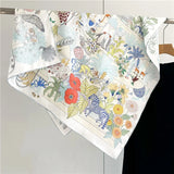 Luxury 100% Silk Scarf Shawl 18mm Double Sided Womens Fashion Head Scarves Hijab for Hair Wrapping 35"x35"