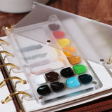 AOOKMIYA Portable Watercolor Palette Empty Acrylic Loose-leaf Paint Box with Cover Artist Accessories Travel Painting Art Supplies