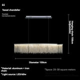 Nordic Postmodern Art Chandelier Creative Living Room Luxury Designer Tassel Round Dining Room Bedroom LED Decorative Lamps