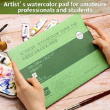 AOOKMIYA Watercolor Paper 20 Sheets, 94 lb/ 200 gsm 10.2x7 inch Hand Painted Paper pad Book for Adults,Students -Watercolors,Mixed Media