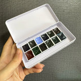 canada ROCKWELL mineral watercolor pigment  12 color solid travel magic  Acuarela artist beginner art supplies student supplies