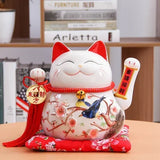 AOOKMIYA ART+ Creative Gifts Large Magpie Lucky Cat Home Living Room Decor Ornament Opening Electric Shake Ceramic Creative Lucky Cat Shop Gift