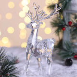 Acrylic Christmas Reindeer Ornaments Tabletop Decorations Holiday Table Crystal Elk Reindeer Sculpture Christmas Home Office