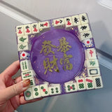 AOOKMIYA ART+ Creative Gifts DIY personalized customization Mahjong large size ashtray Drop glue finished product handmade fortune creative gift bedroom