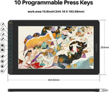 HUION Kamvas 16(2021) Graphics Drawing Monitor Battery-free Digital Pen Tablet For Windows/MAC And Android 120%s RGB