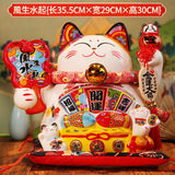 AOOKMIYA ART+ Creative Gifts Extra Large Lucky Cat Ornament with Big Mouth, Creative Gift Ceramic Piggy Bank for Store Opening