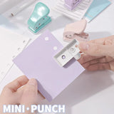 AOOKMIYA Mini Single-hole Punch Portable Positioning Diy Handbook Loose-leaf Book Binding Stationery Watercolor Paper Punching Tool