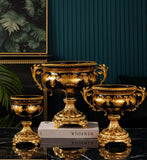 AOOKMIYA Wholesale Uzbek Kazak Skidki Bagima Home Decor Fruit Bowl European Porcelain Idishlar Gold Pattern   Craft Glass