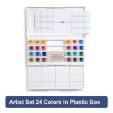 AOOKMIYA Russian White Nights Artists Grade Watercolour Paint Set 12/24/36 Full Pans for Professionals, Beginners and Enthusiasts AOOKMIYA.COM