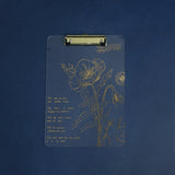 Starry Sky Series Writing Board Clip Kids Stationery A4 Paper Acrylic Pad Splint Transparent Feather Clipboard School Supplies