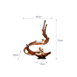 AOOKMIYA ART+ Creative Gifts Home Decor Creative Wave Statue Decoration Living Room Large Floor Ornaments Hotel Lobby Abstract Handicraft Sculpture Ornaments